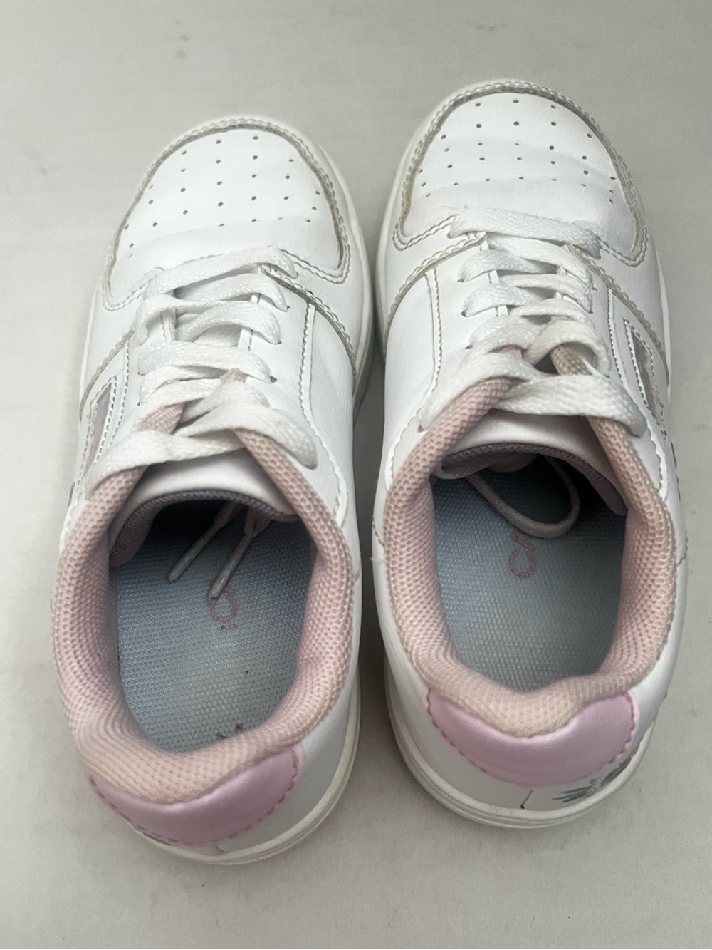 Nautica Kids Embroidered Flowers Sneakers Sz 12 White Pastel Preppy Casual Shoes - Picture 7 of 11